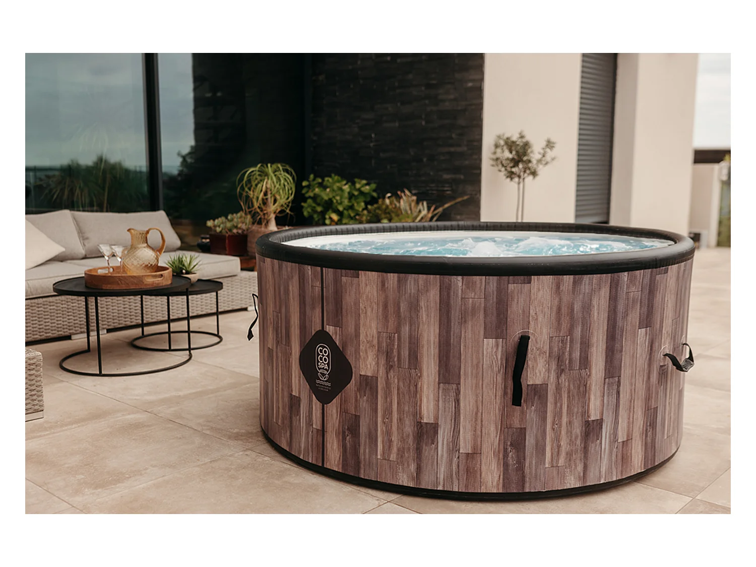 Coco Spa Nordik Opblaasbare Spa – 150 cm diameter – 800 liter – 2240 W motor – 2 tot 4 personen
