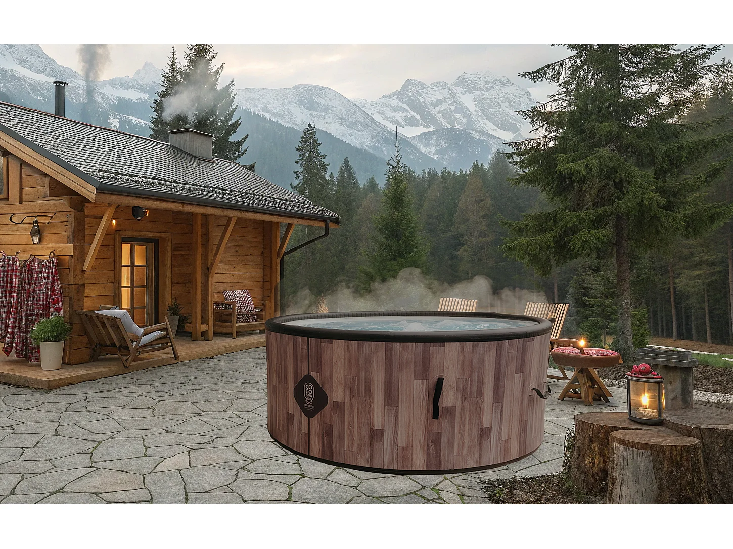 Coco Spa Nordik Spa Gonfiabile – Diametro 150 cm – 800 litri – Motore da 2240 W – Per 2 a 4 persone