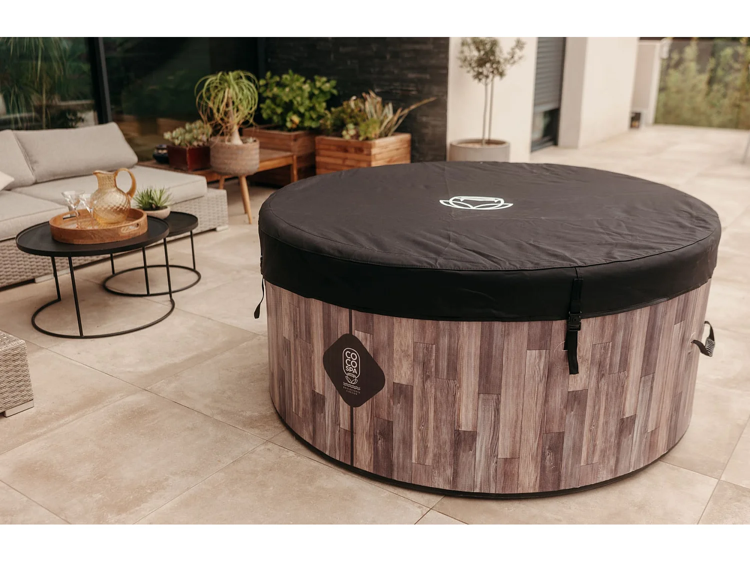 Coco Spa Nordik Spa Gonfiabile – Diametro 150 cm – 800 litri – Motore da 2240 W – Per 2 a 4 persone