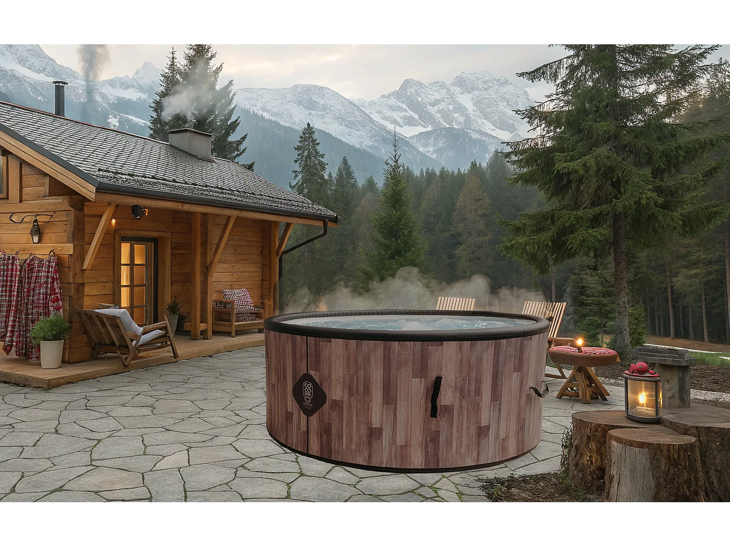 Coco Spa Nordik Opblaasbare Spa – 150 cm diameter – 800 liter – 2240 W motor – 2 tot 4 personen