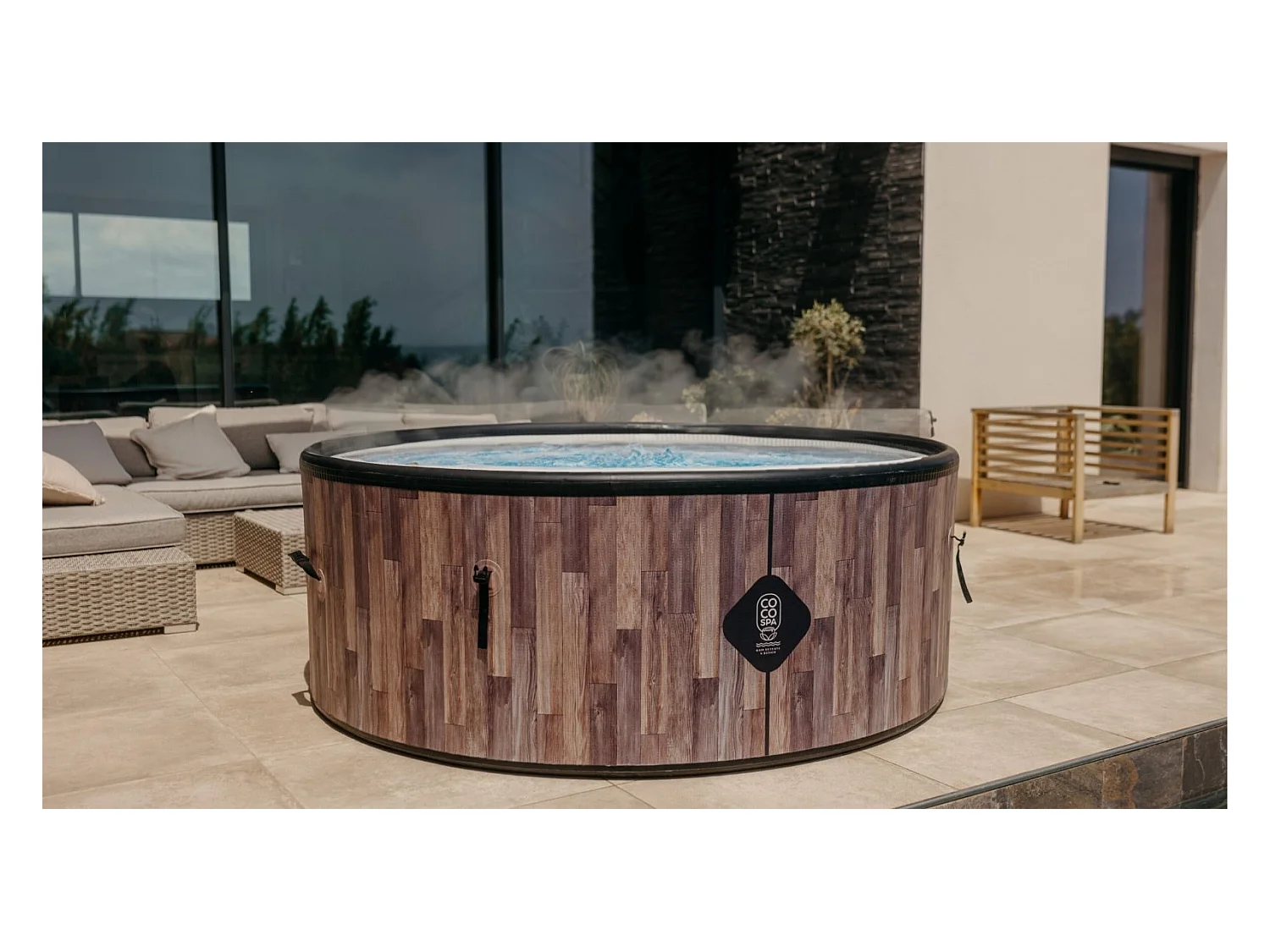 Spa Gonflable Nordik | 180 Cm De Diamètre | 1100 Litres | Moteur 2240 W | Jusqu'à 6 Personnes