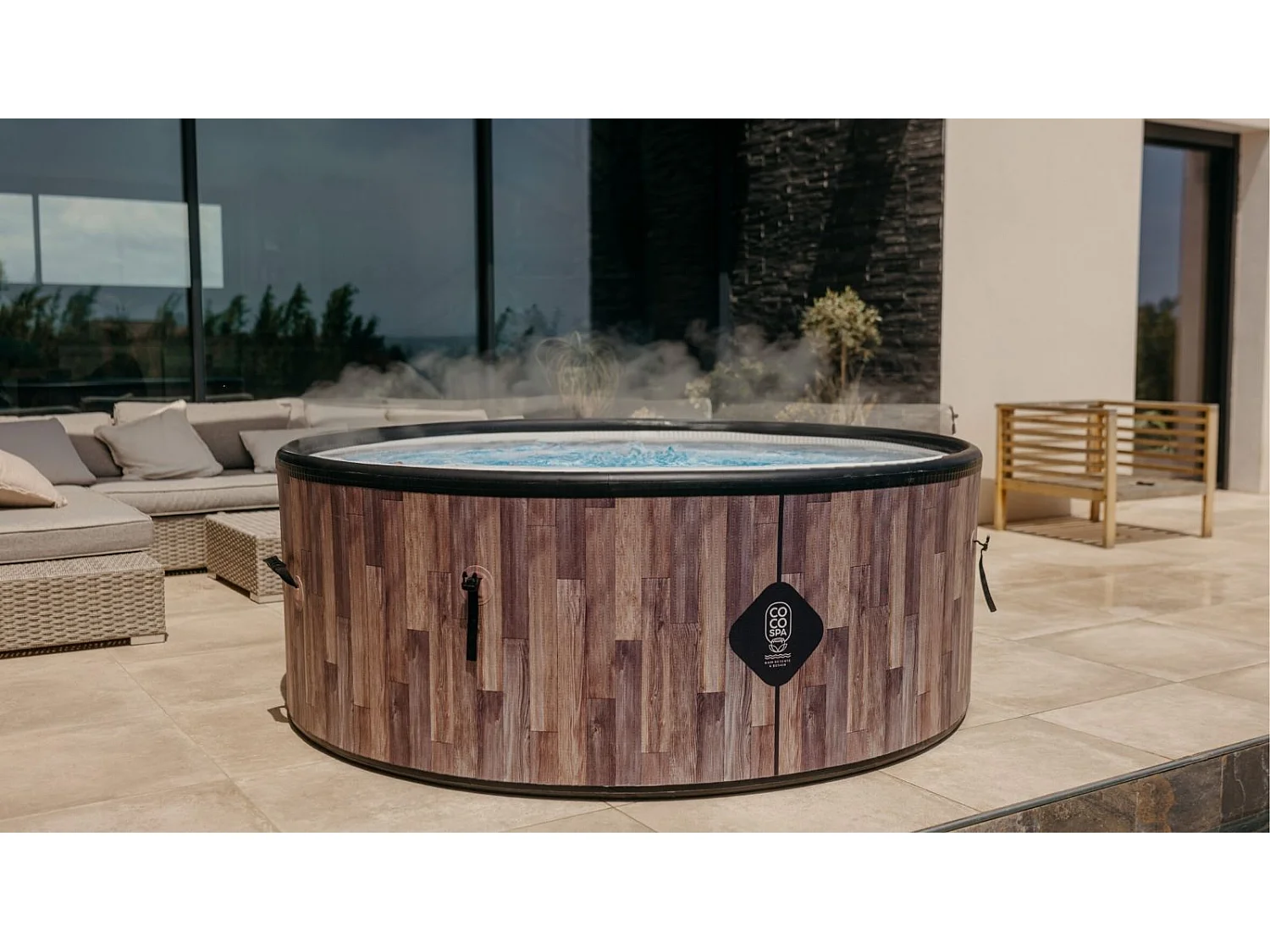 Spa Gonflable Nordik Coco Spa | 180 Cm De Diamètre | 1100 Litres | Moteur 2240 W | Jusqu'à 6 Personnes
