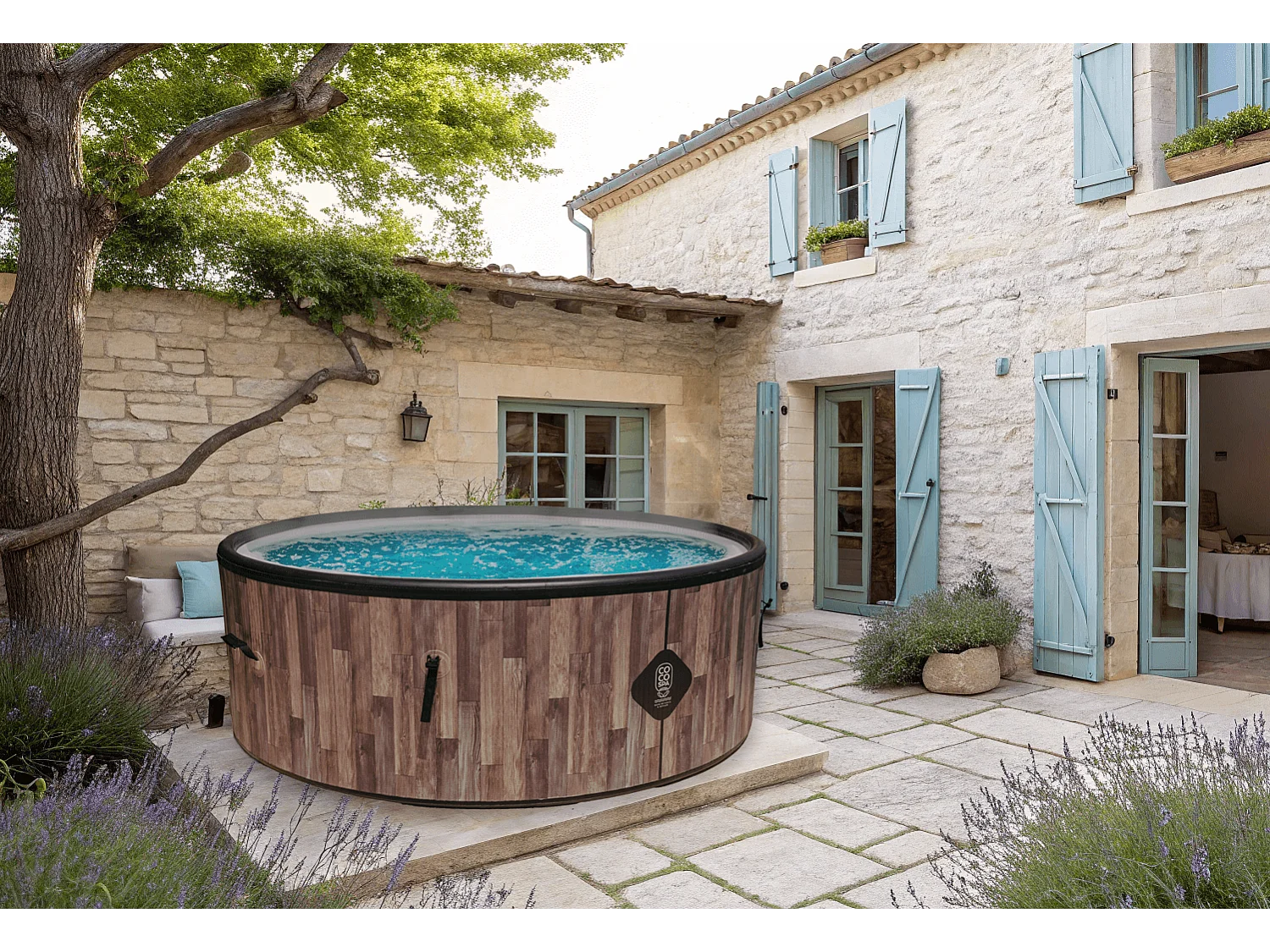 Opblaasbare Spa Nordik Coco Spa  – 180 cm diameter | 1100 liter | 2240 W motor | Tot 6 personen