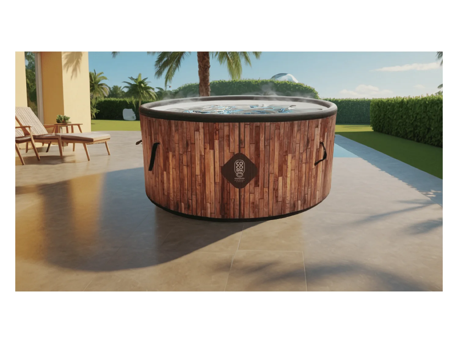 Coco Spa Bali Opblaasbare Spa – 150 cm diameter – 800 liter – 2240 W motor – 2 tot 4 personen