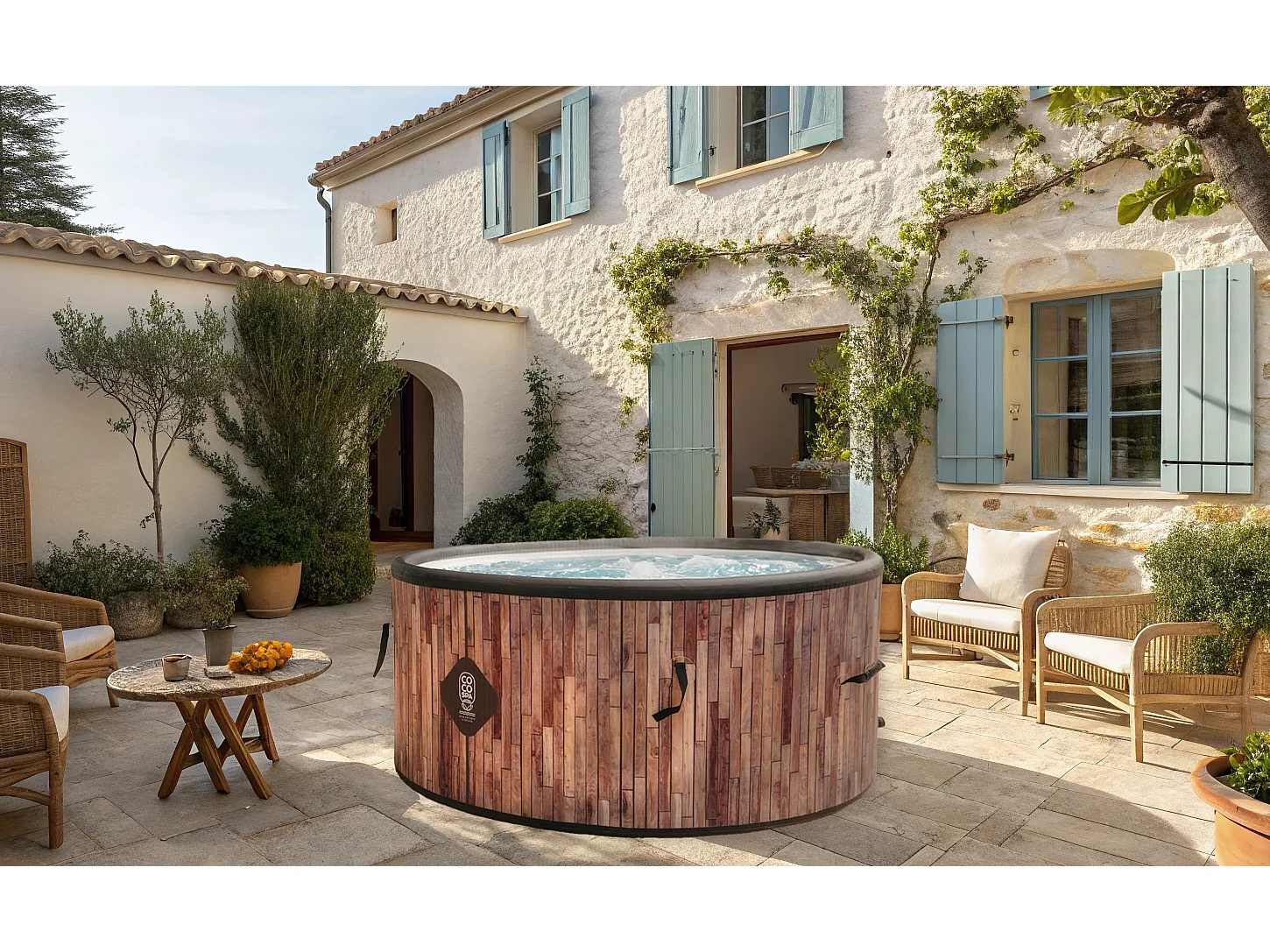 Coco Spa Bali Spa Gonfiabile - Diametro 150 cm - 800 Litri - Motore da 2240 W - Da 2 a 4 Persone