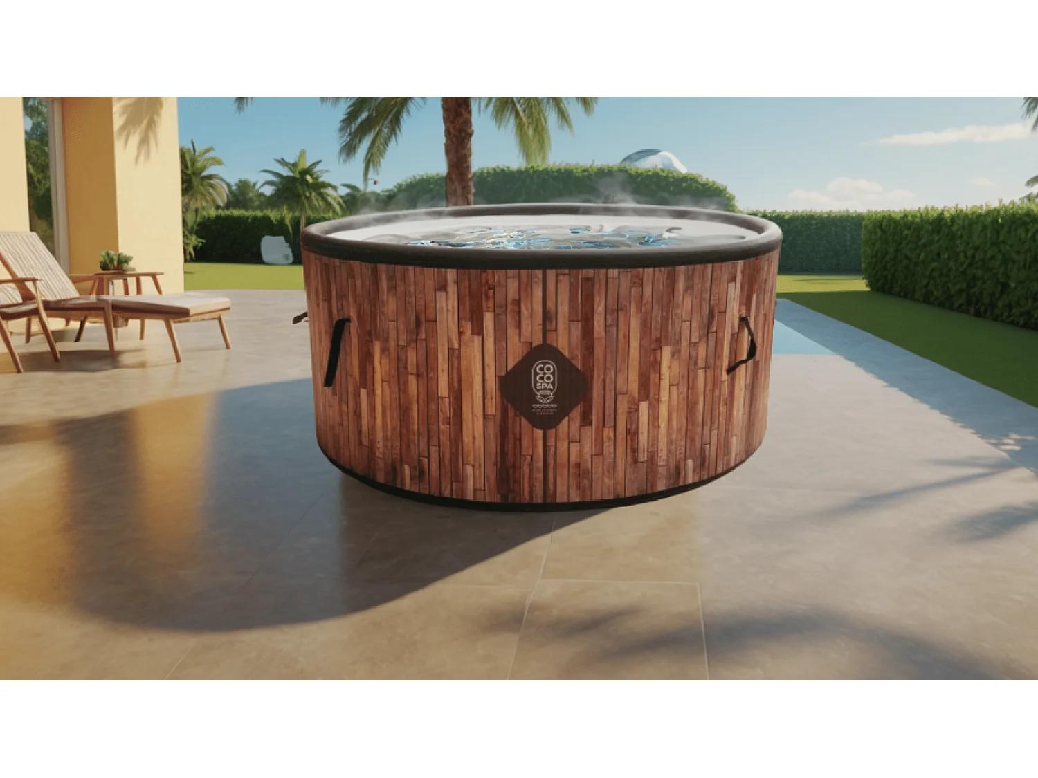 Coco Spa Bali Spa Gonflable - 150 Cm De Diamètre - 800 Litres - Moteur 2240 W - 2 à 4 Personnes