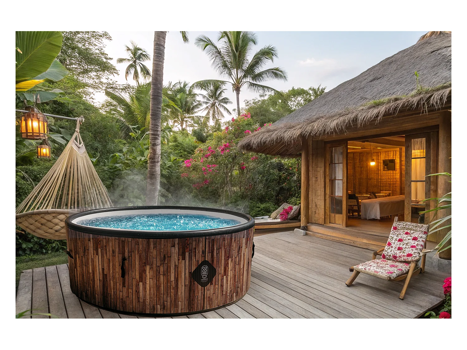 Spa Gonflable Bali | 180 Cm De Diamètre | 1100 Litres | Moteur 2240 W | Jusqu'à 6 Personnes