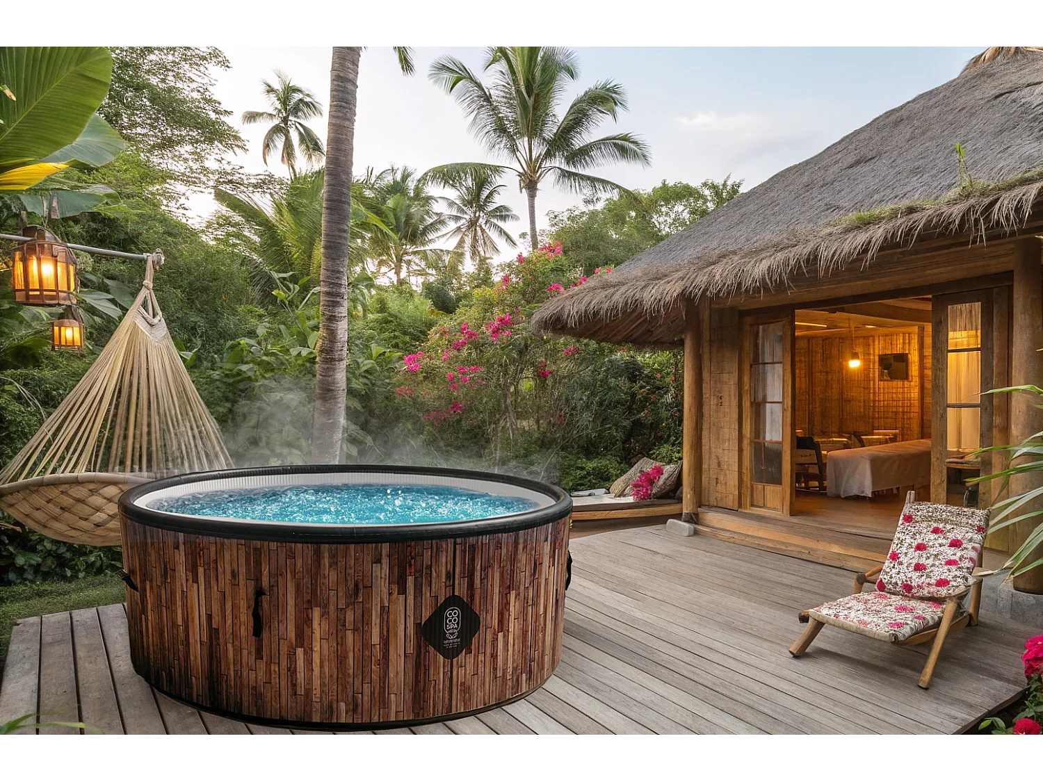 Opblaasbare Spa Bali Coco Spa  Coco Spa – 180 cm diameter | 1100 liter | 2240 W motor | Tot 6 personen