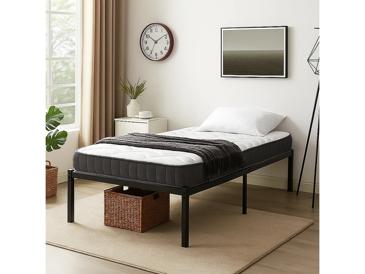 Colchón Viscoelástico Reversible medida 90 X 190 Grosor de 18 cm de Espuma Soft Ad para Invierno y Verano, con Firmeza Alta y Indeformable
