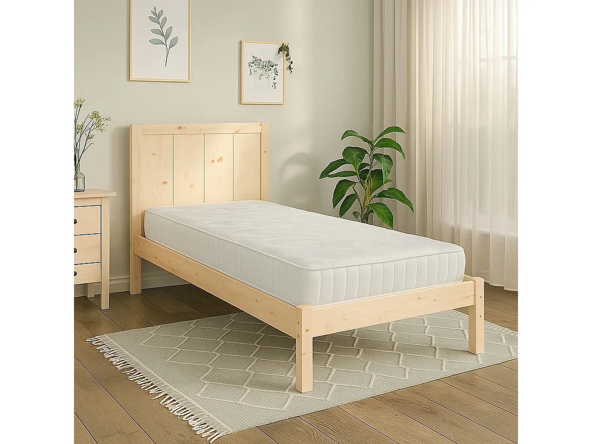 Colchón Viscoelástico Reversible medida 90 X 200 Grosor de 20 cm de Espuma Soft Ad para Invierno y Verano, con Firmeza Alta y Indeformable