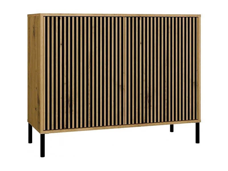 KAMARO – Sideboard mit 2 Türen und 4 Regalen – Eiche Handwerker