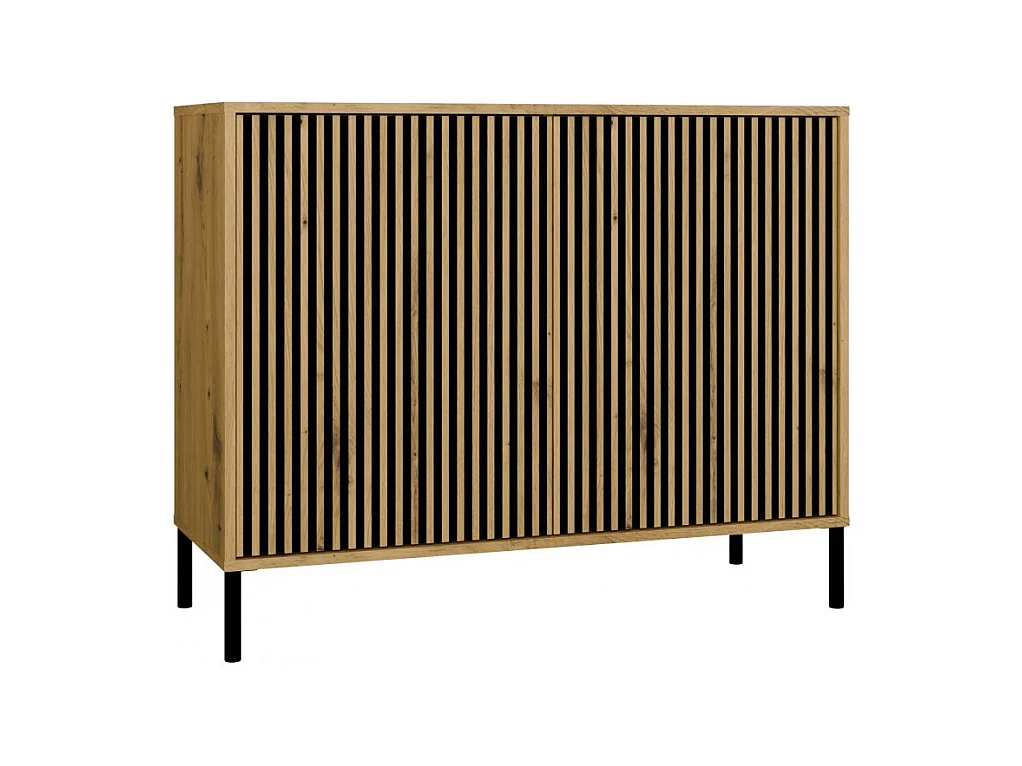 Commode KAMARO 2D SLIM CHÊNE ARTISAN