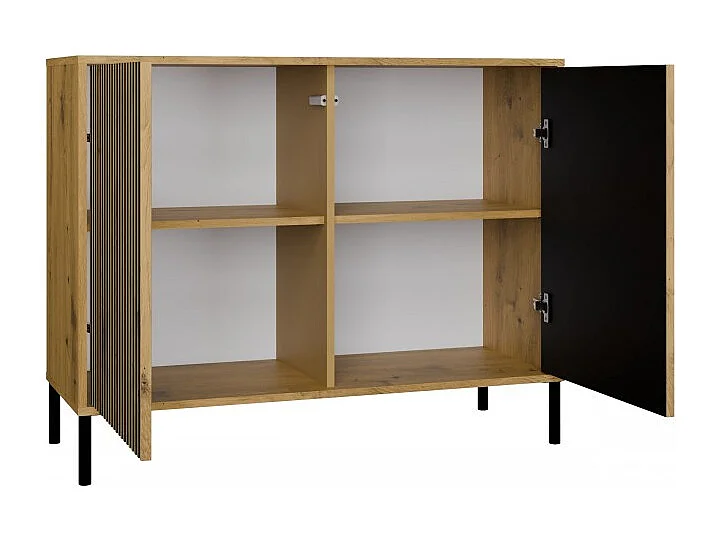 Komoda KAMARO 2D SLIM | Dąb Artisan | 103.5x40x82.5 cm | Lamele