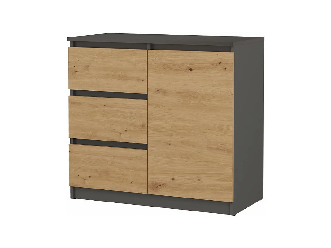 Commode Malwa 1D3S - ANTHRACITE/ARTISAN