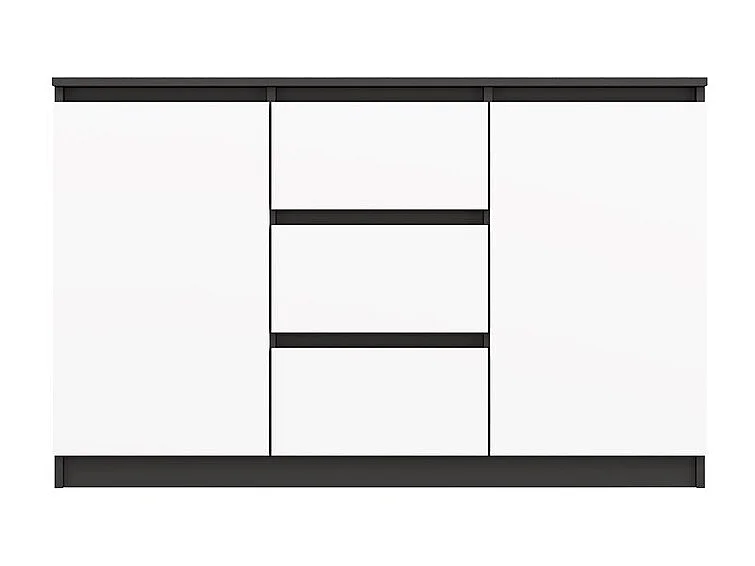 Commode Malwa 2D3S ANTHRACITE BLANC