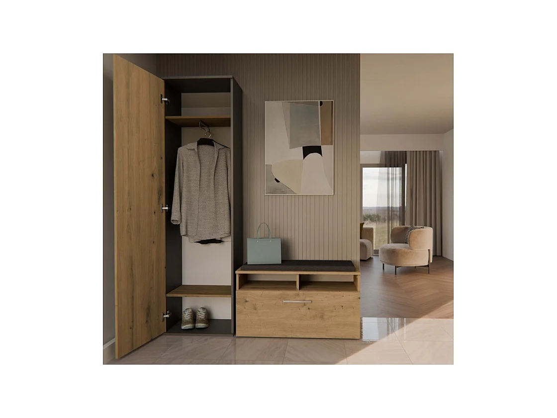 Armoire Duo ANTRACITE ARTISAN