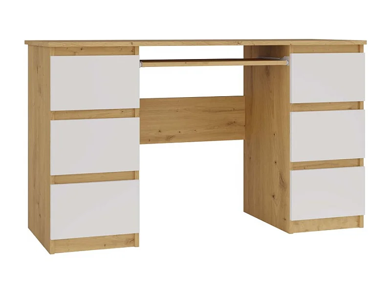 Bureau Kuba CHÊNE ARTISAN BLANC