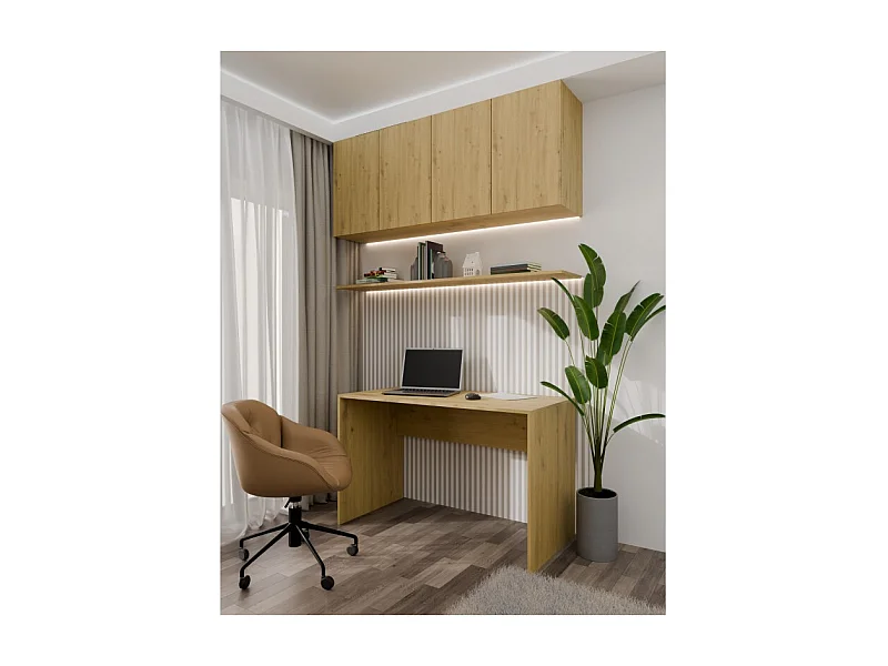 Bruin houten bureau, 120x50x76 cm