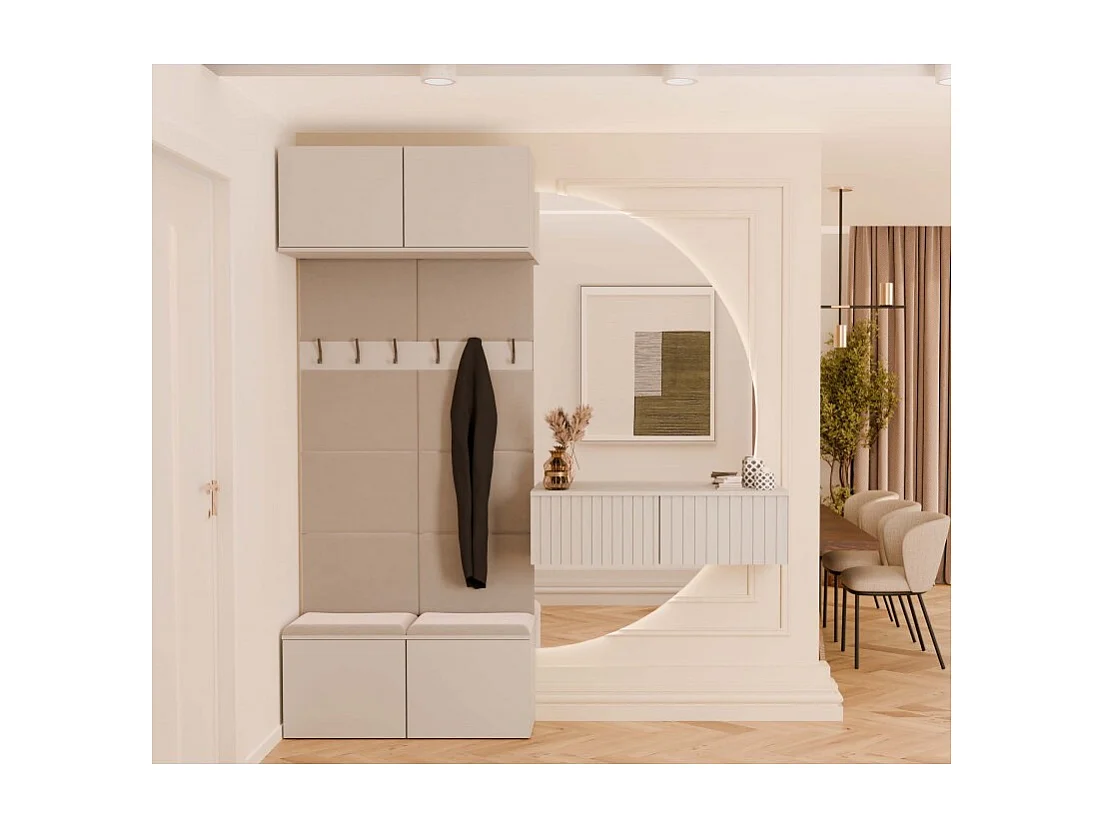 Garderoba HAGA II 2W  | 100x35x238 cm | Kaszmir |  Wieszak Przedpokój