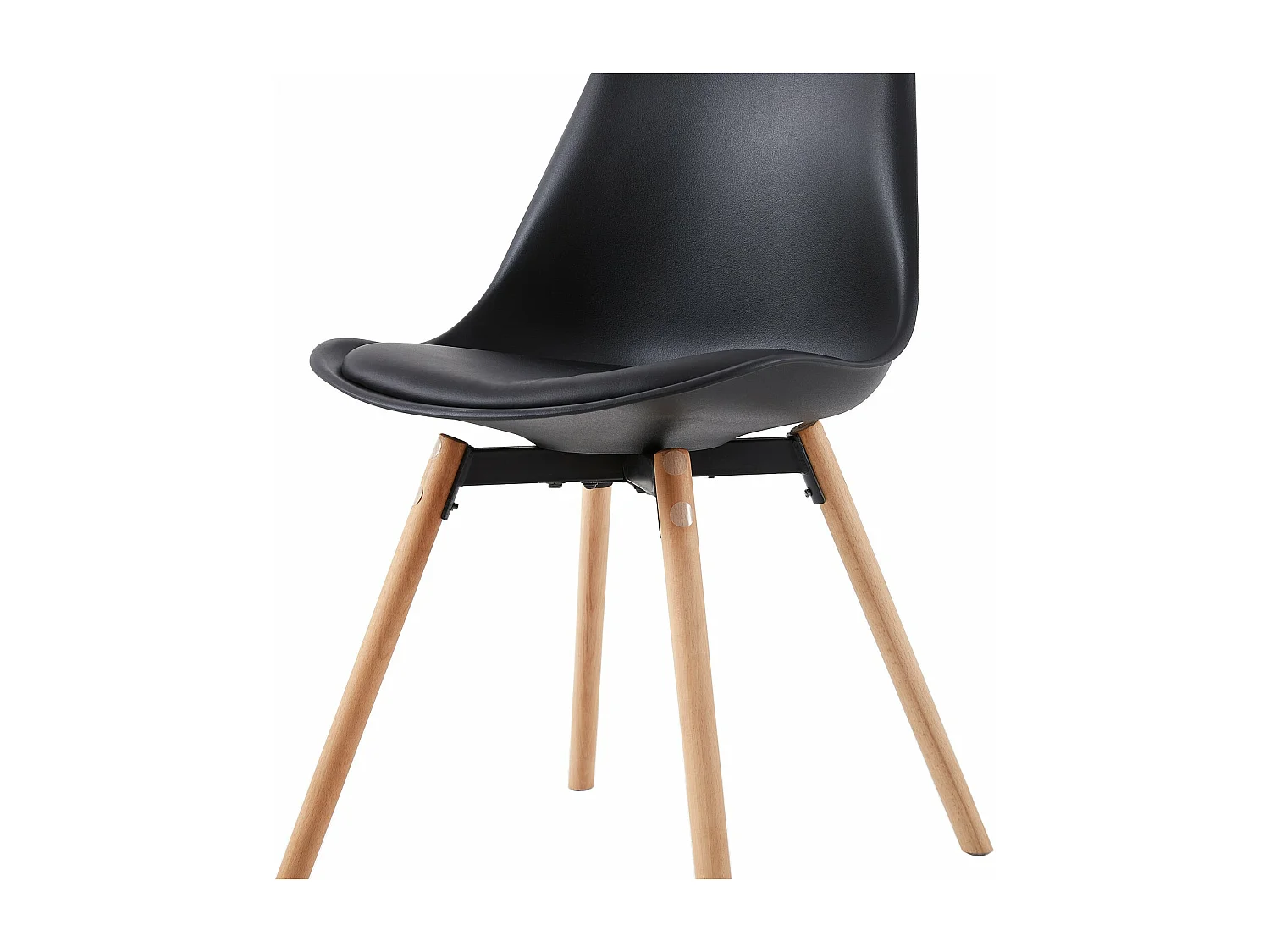 Lot de 6 Chaises Scandinaves pour Salle à Manger - Noir