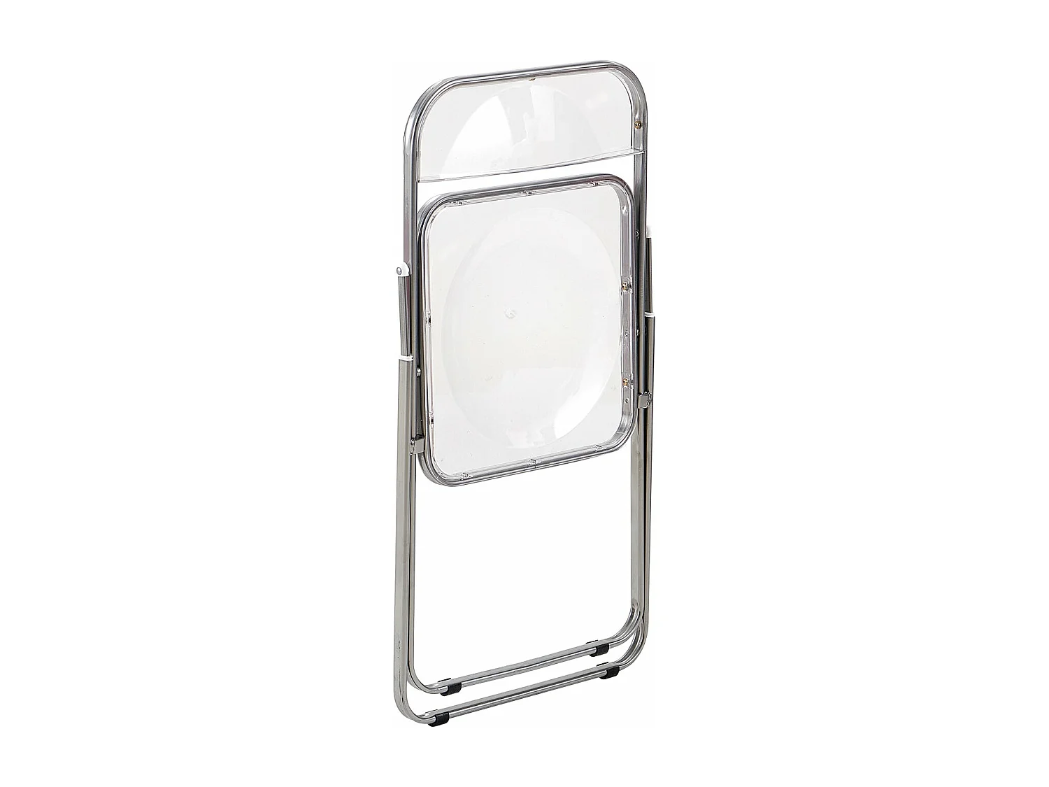 Lot de 6 Chaises Pliantes Transparentes avec Pieds en Métal, Style Classique, Pour Salon, Salle à Manger, Chambre,  43x38x75 cm