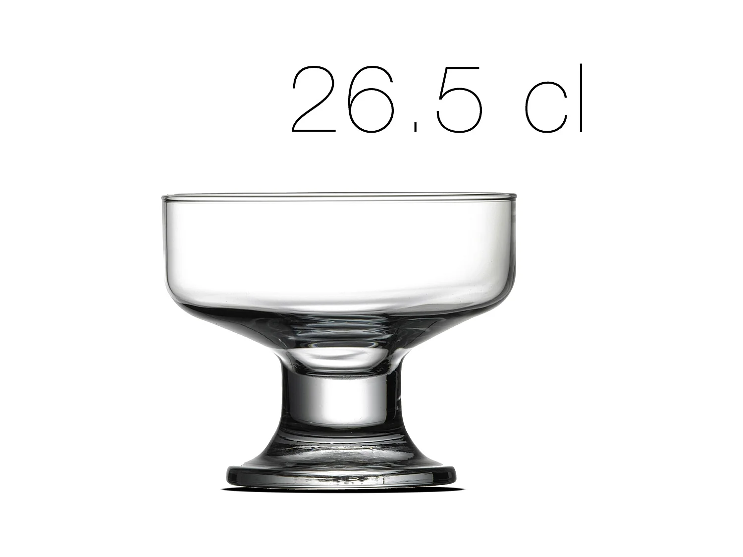 Lot de 24 Coupes à glace avec pieds, verres à dessert fruit- 25.5 cl. -JUANIO-