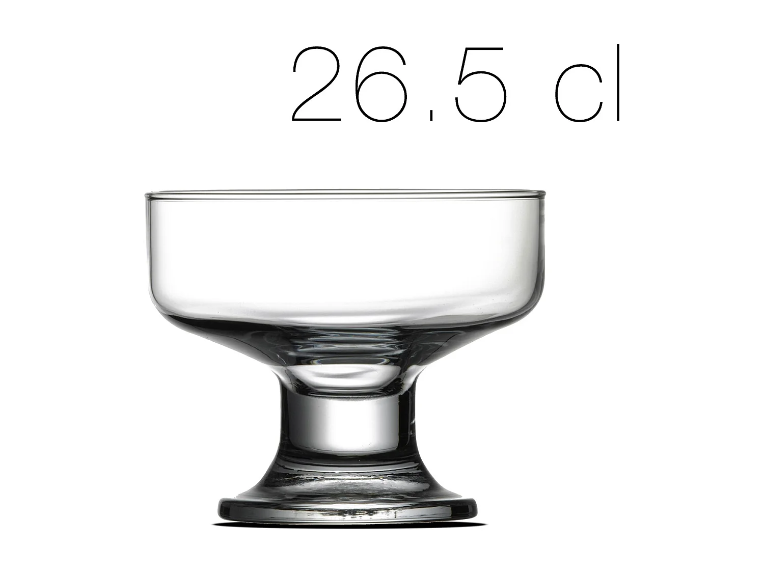 Lot de 24 Coupes à glace avec pieds, verres à dessert fruit- 25.5 cl. -JUANIO-