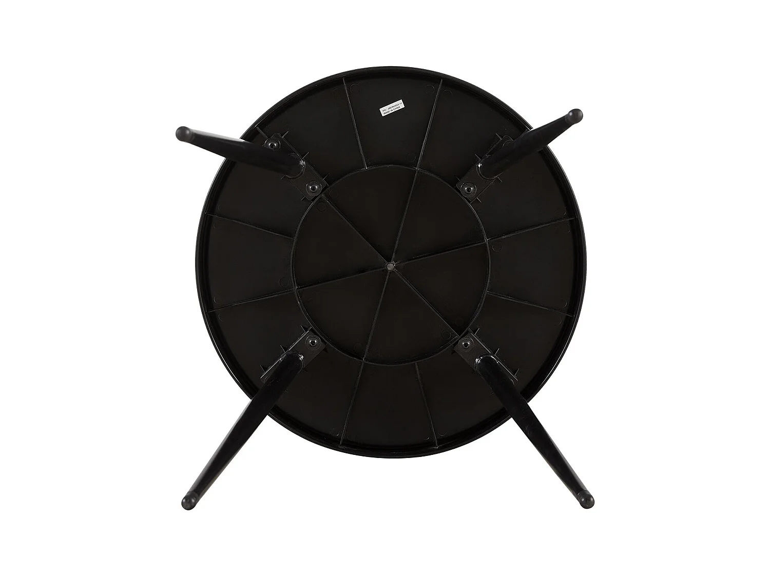 Ensemble table et chaises de salle à manger en métal - Noir