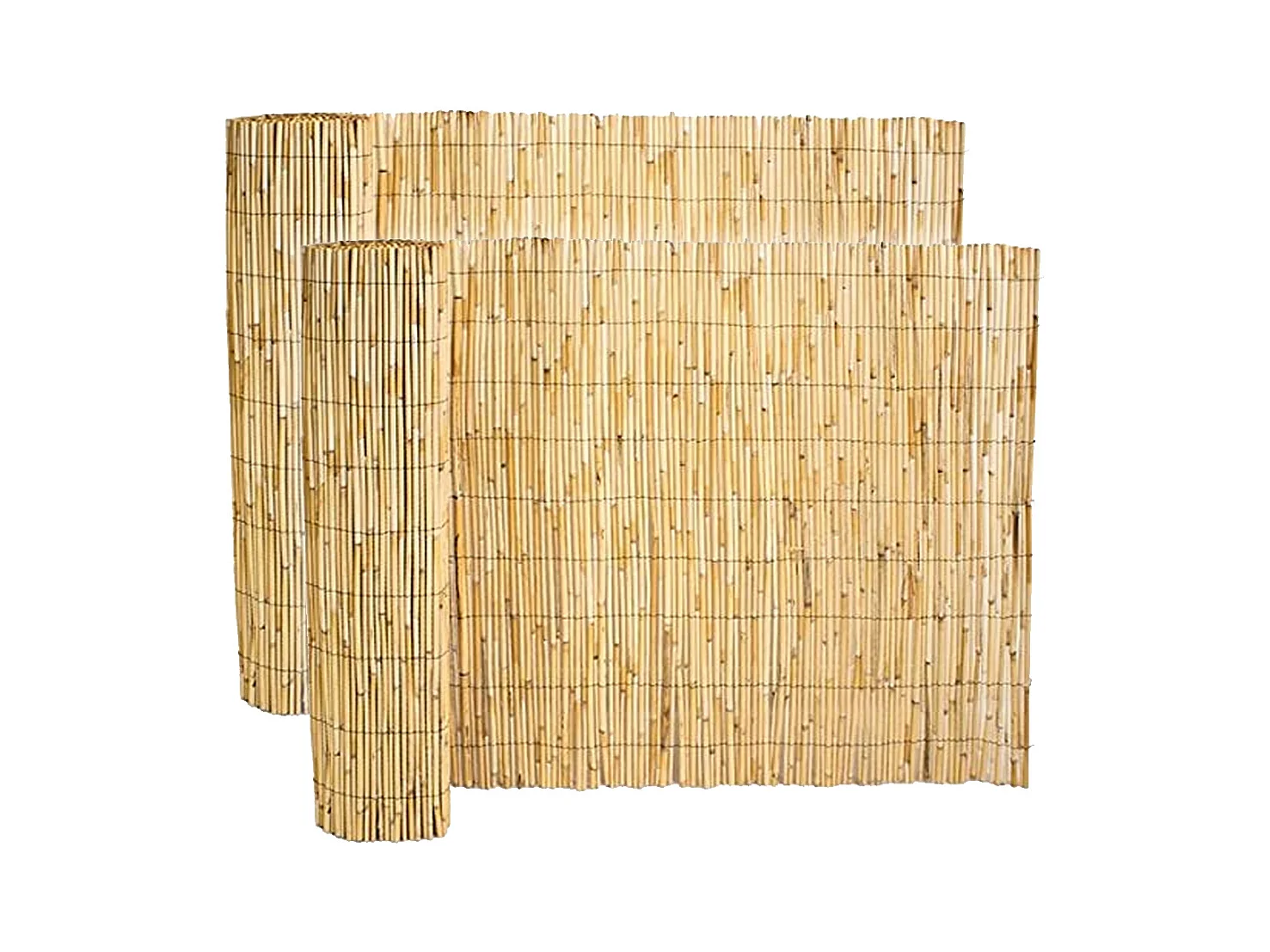 Lot de 2 canisse en bambou, clôture de jardin, couverture de protection contre le vent et le soleil - Longueur 500 x Profondeur 100 cm -JUANIO-