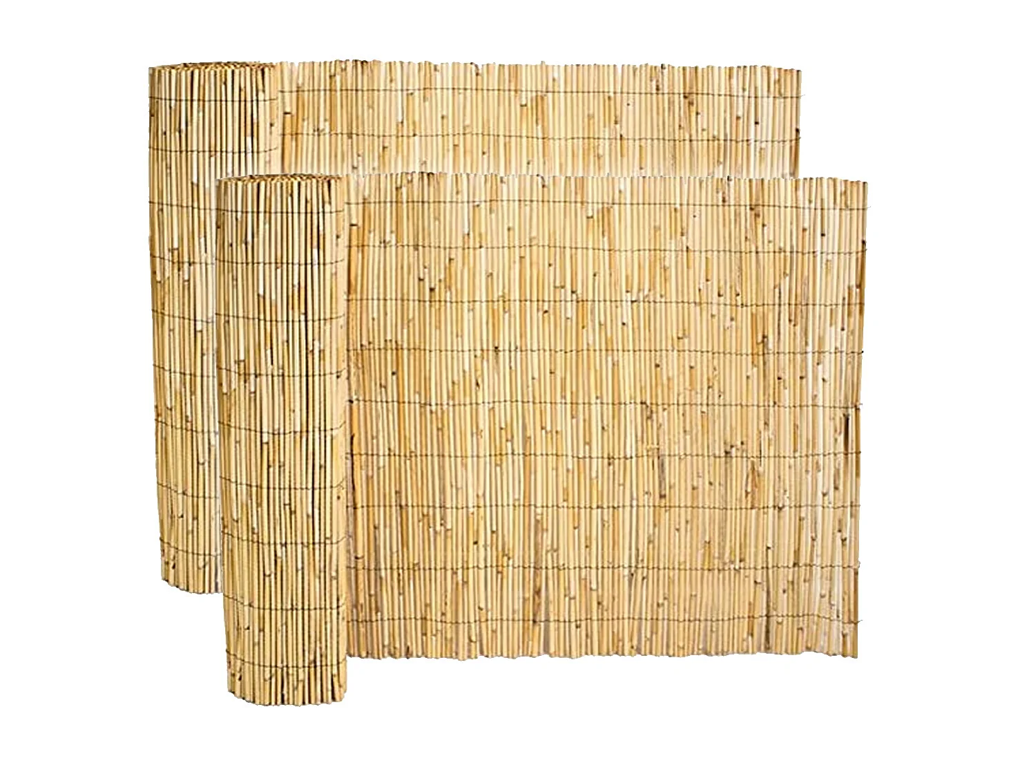 Lot de 2 canisse en bambou, clôture de jardin, couverture de protection contre le vent et le soleil - Longueur 500 x Profondeur 100 cm -JUANIO-