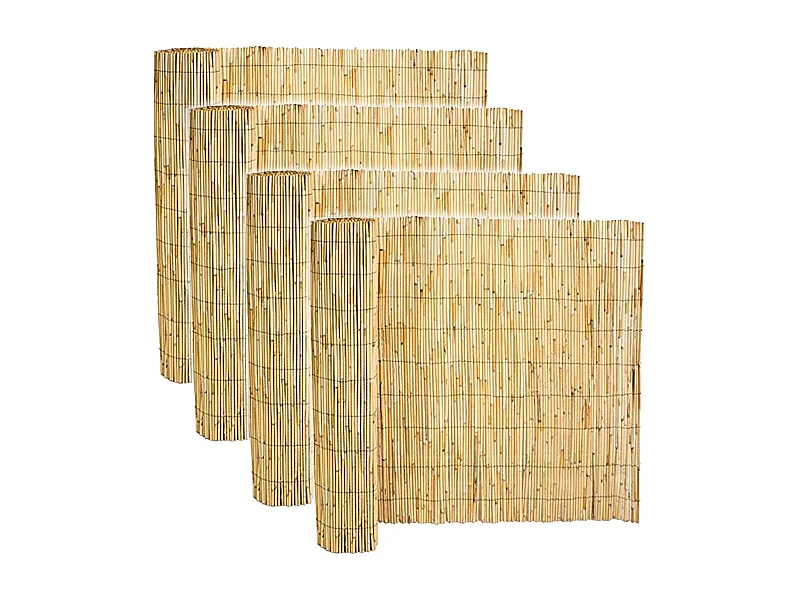 Lot de 4 canisse en bambou, clôture de jardin, couverture de protection contre le vent et le soleil - Longueur 500 x Profondeur 120 cm