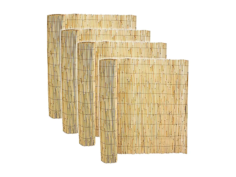 Lot de 4 canisse en bambou, clôture de jardin, couverture de protection contre le vent et le soleil - Longueur 500 x Profondeur 150 cm