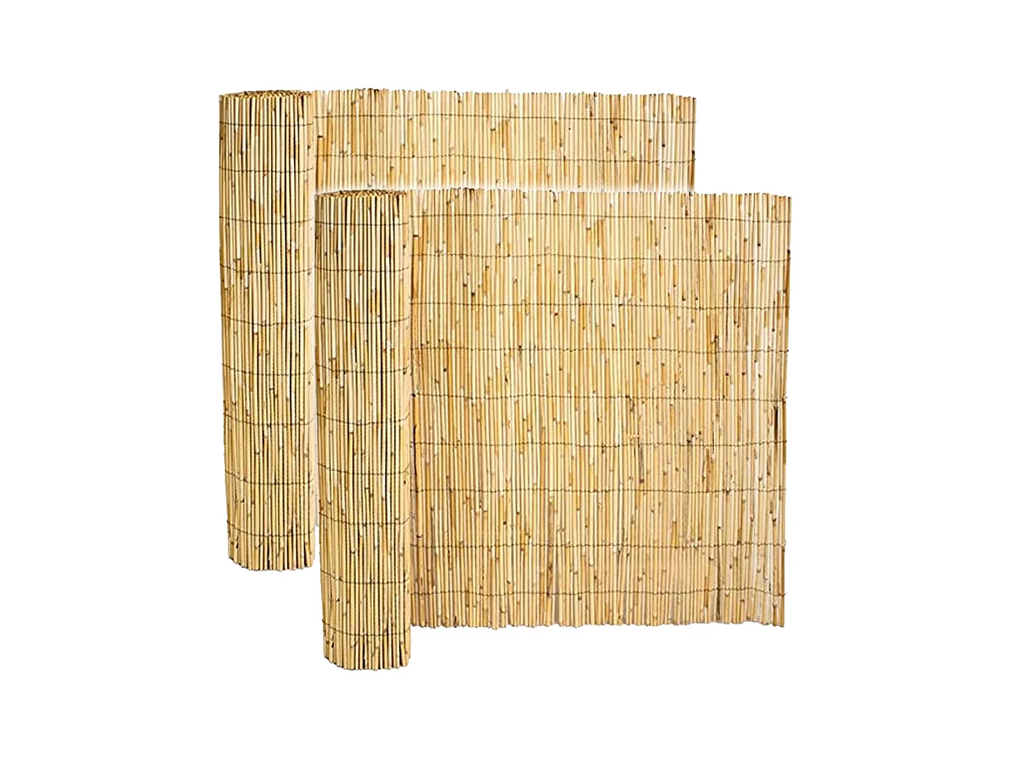 Lot de 2 canisse en bambou, clôture de jardin, couverture de protection contre le vent et le soleil - Longueur 500 x Profondeur 150 cm