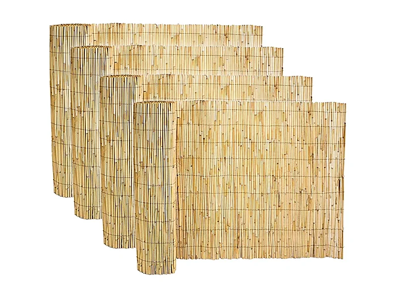 Lot de 4 canisse en bambou, clôture de jardin, couverture de protection contre le vent et le soleil - Longueur 500 x Profondeur 100 cm -JUANIO-