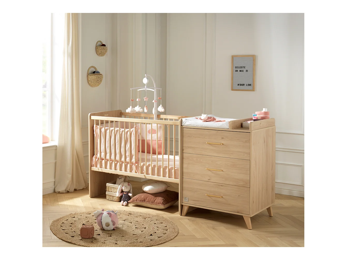 Lit combiné 120x60 évolutif en 90x190 Arty avec matelas ARTY - Sauthon