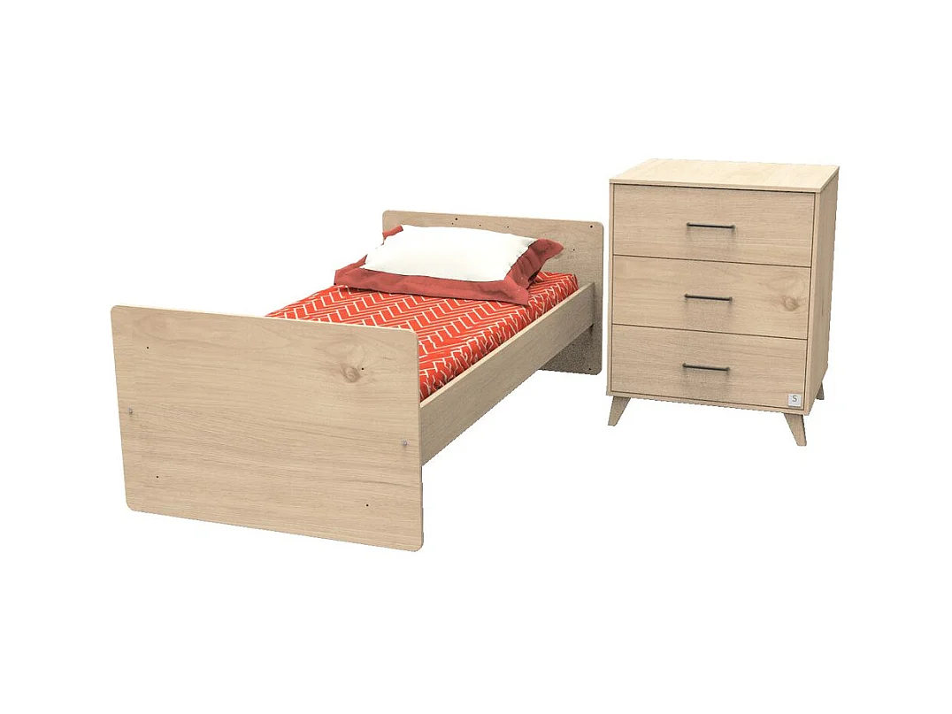 Lit combiné 120x60 évolutif en 90x190 Arty avec matelas ARTY - Sauthon