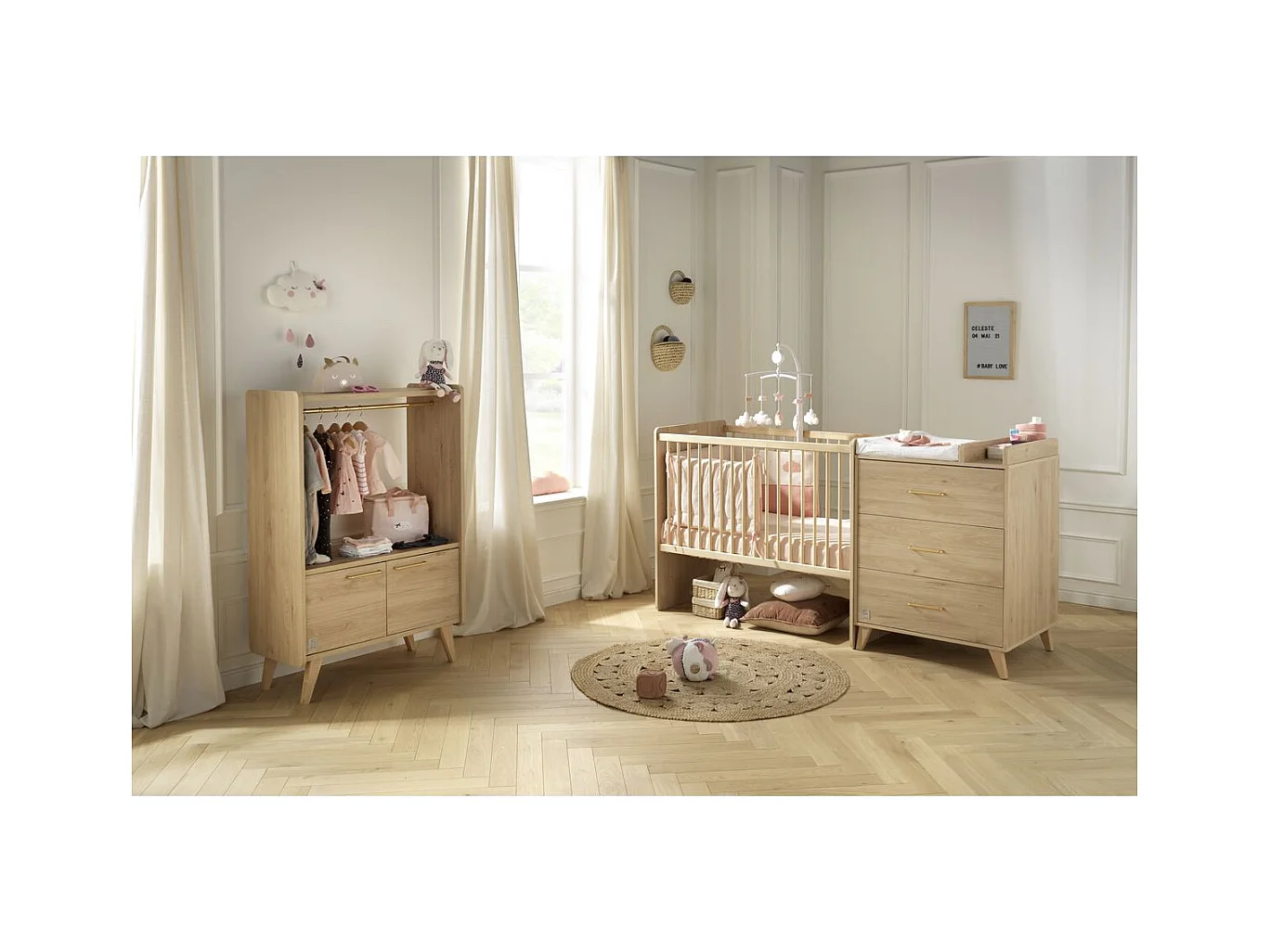 Lit combiné 120x60 évolutif en 90x190 Arty avec matelas ARTY - Sauthon