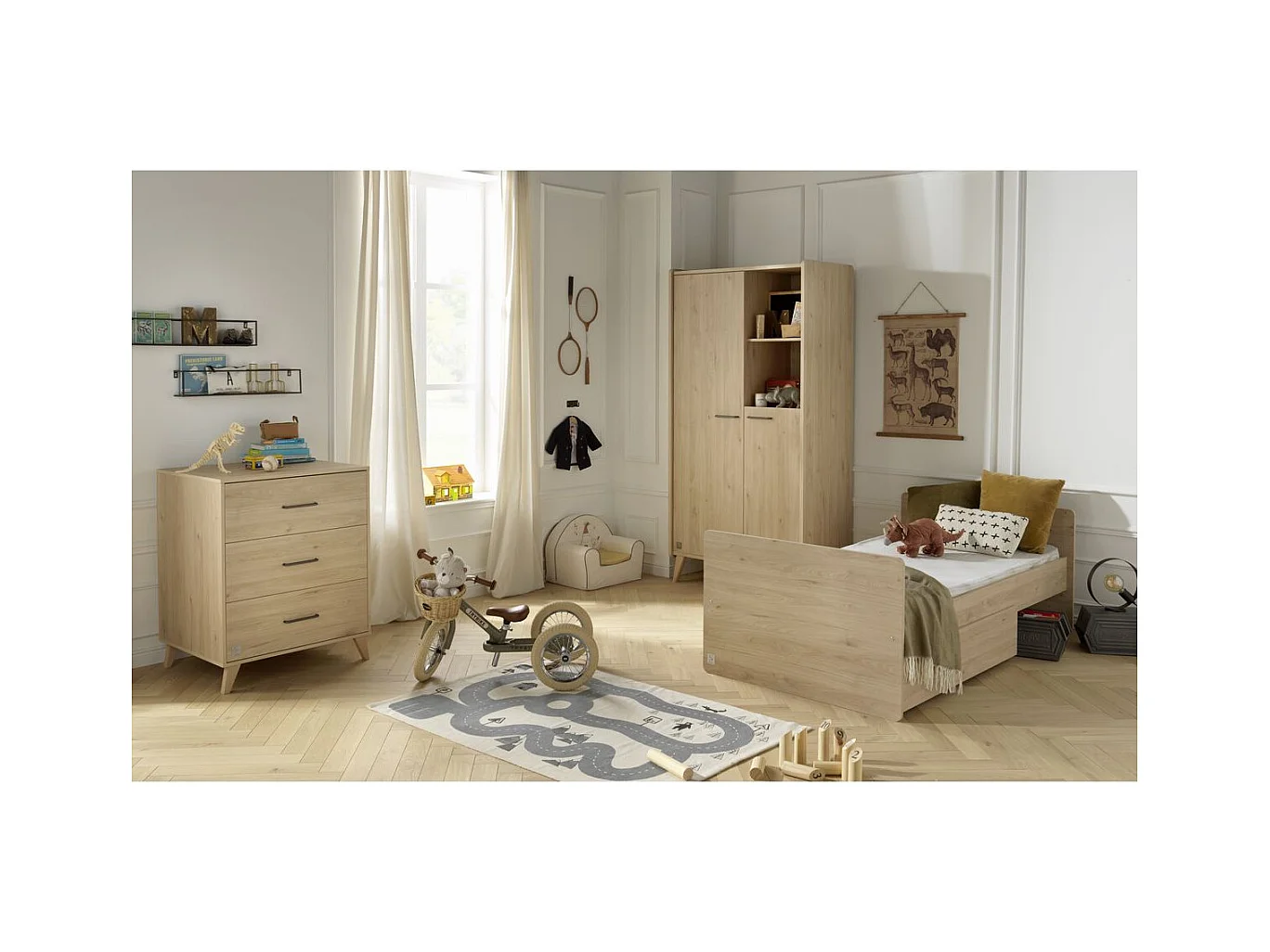 Lit combiné 120x60 évolutif en 90x190 Arty avec matelas ARTY - Sauthon