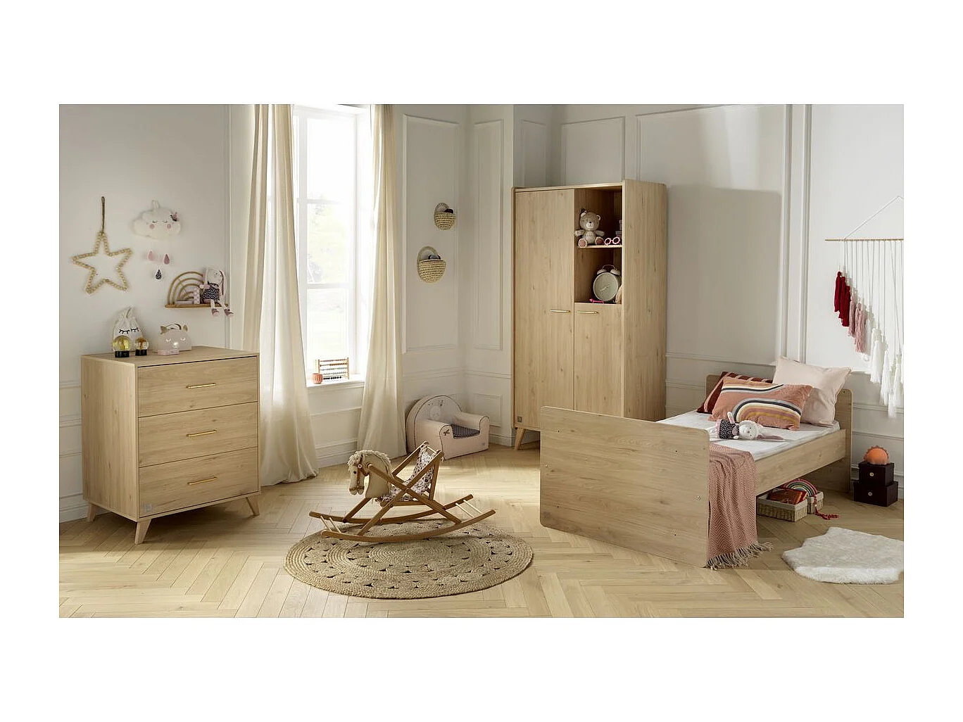 Cama combinada de 120x60, convertible en Arty de 90x190 con colchón