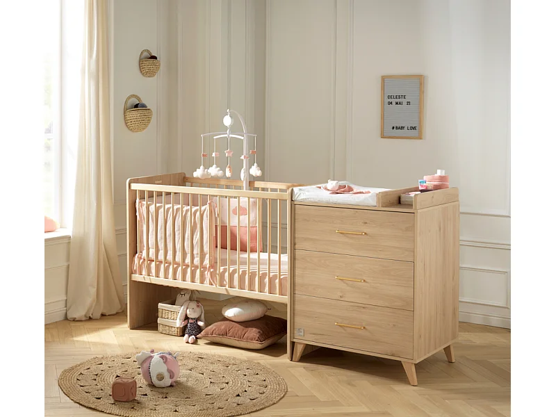 Lit combiné 120x60 évolutif en 90x190 Arty avec matelas ARTY - Sauthon