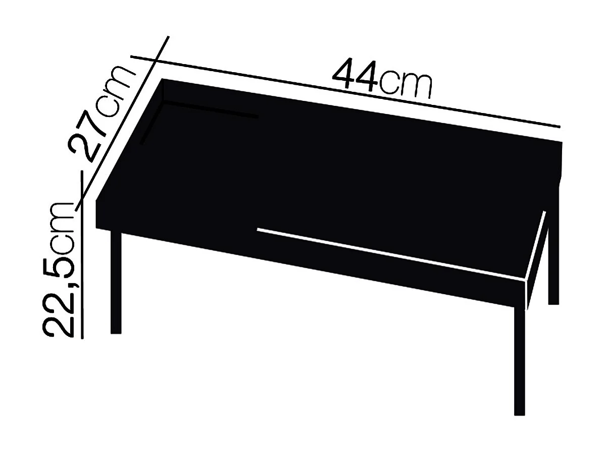 Lot de 6 plateau de petit-déjeuner avec pieds pliables, plateau de lit, plateau de service en bambou - Longueur 44 x Profondeur 27 x Hauteur (5.5-22.5) cm -JUANIO-
