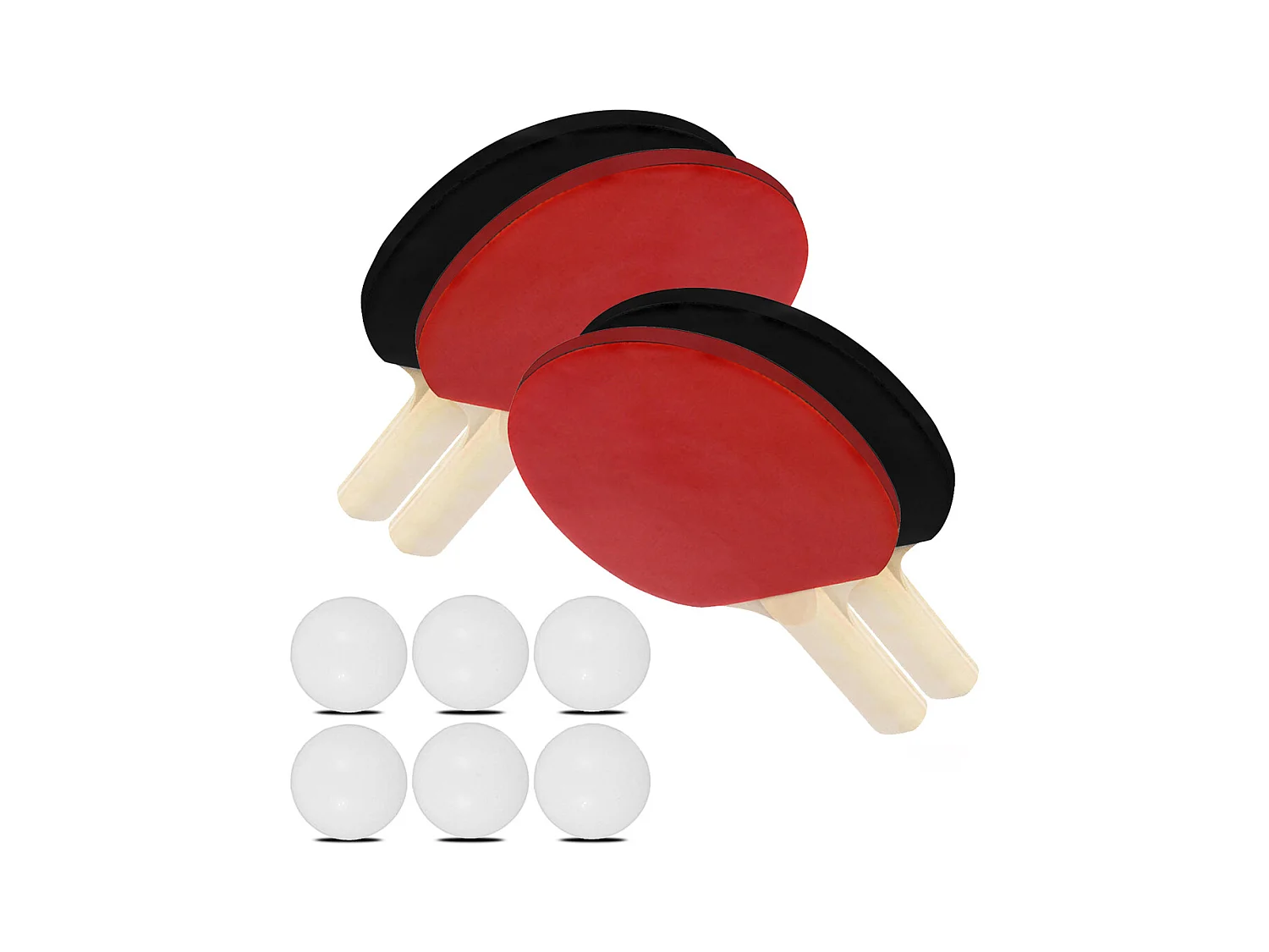 Set de 2 kit de 2 raquette et 3 balles de ping-pong, jeu de raquette, tennis de table, accessoire de tennis de table -JUANIO-