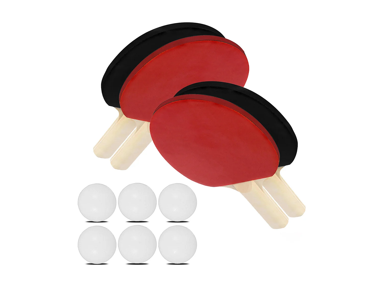 Set de 2 kit de 2 raquette et 3 balles de ping-pong, jeu de raquette, tennis de table, accessoire de tennis de table -JUANIO-