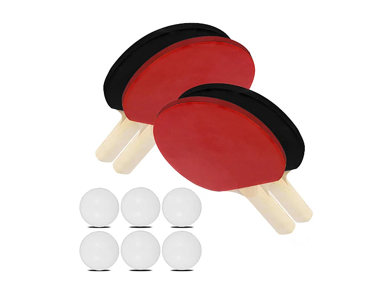 Set de 2 kit de 2 raquette et 3 balles de ping-pong, jeu de raquette, tennis de table, accessoire de tennis de table -JUANIO-