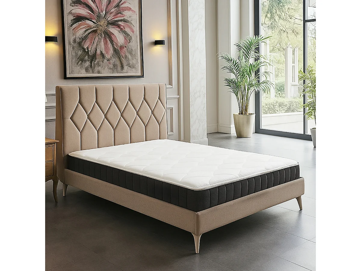 Matelas réversible 150 X 190 épaisseur 18 cm en mousse Soft Ad, ferme, indéformable, à mémoire de forme