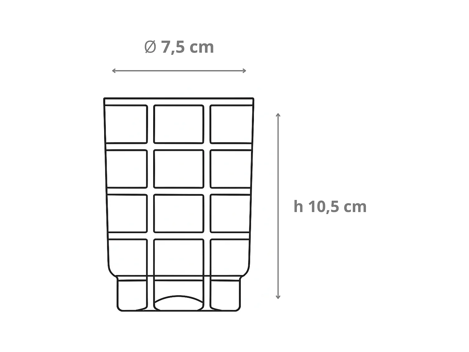 Zafferano Twiddle – Set mit 6 transparenten Gläsern aus geblasenem Glas, 35 cl – handgefertigte Trinkgläser mit weißem Dekor, spülmaschinenfest