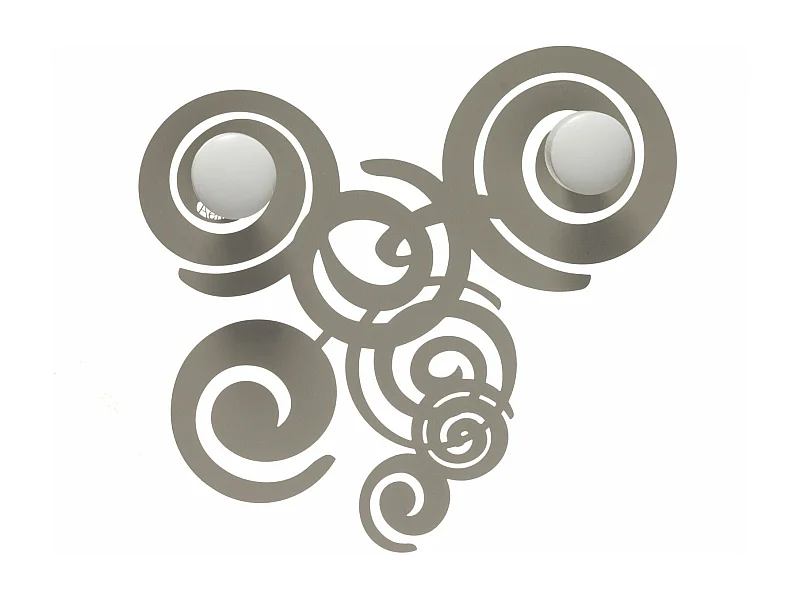 Appendiabiti da parete Orfeo 29x29 cm in ferro sabbia con pomelli in legno - Design moderno e lineare con fissaggio a muro - Made in Italy