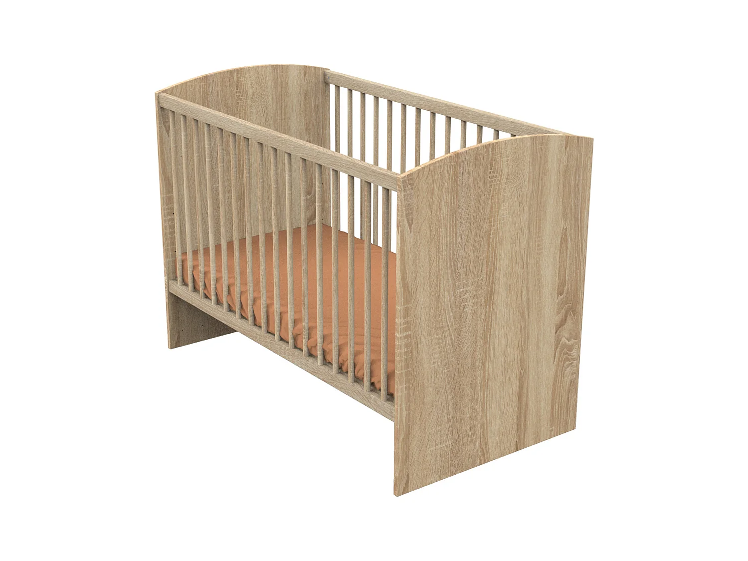 Chambre bébé complète: lit 120x60, commode à langer et armoire 1 grande porte et 1 petite porte avec niches SAM - Sauthon