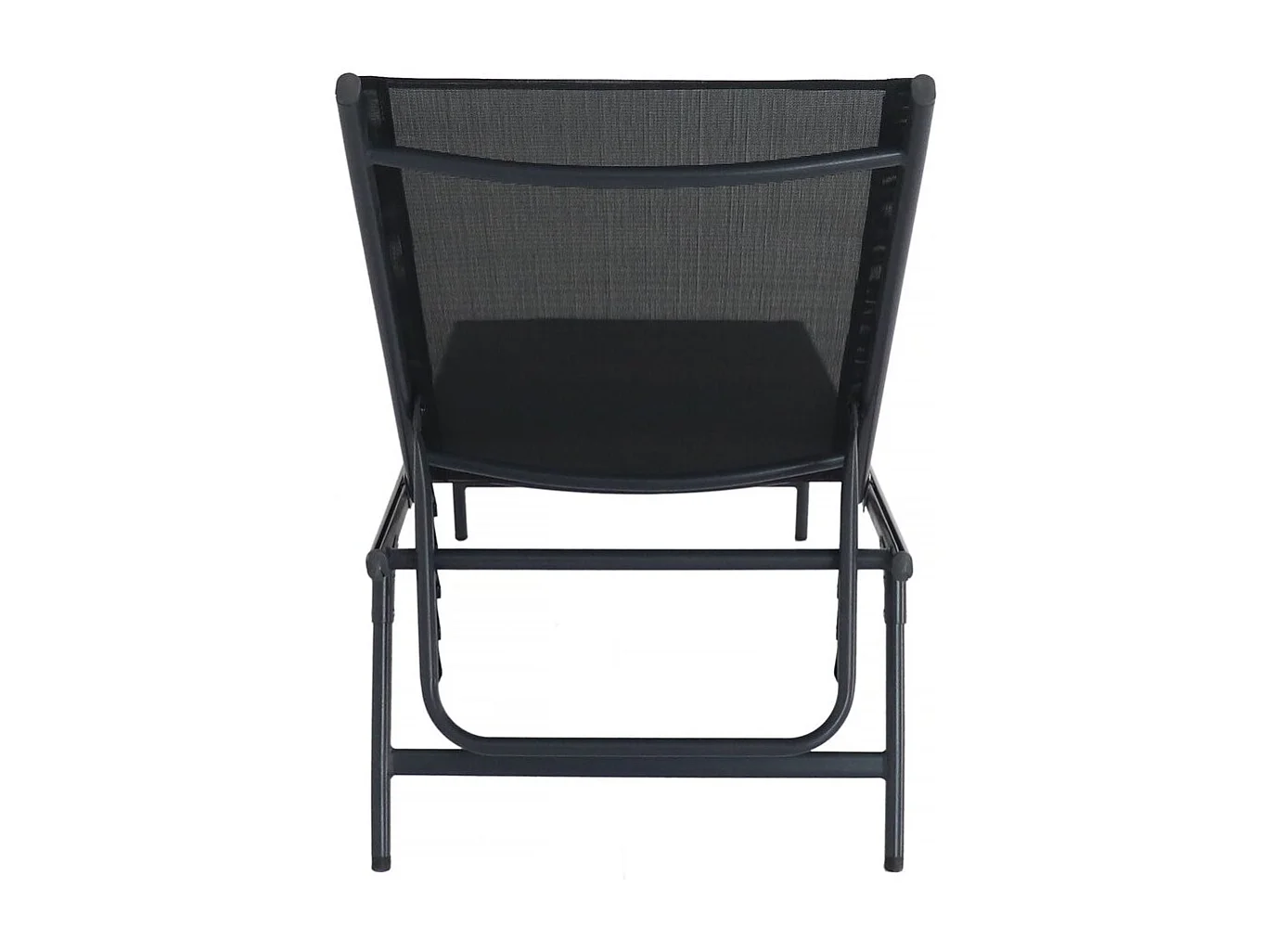 Lot de 2 bains de soleil en métal "Sublima" - 180 x 54 x 104 cm - Noir