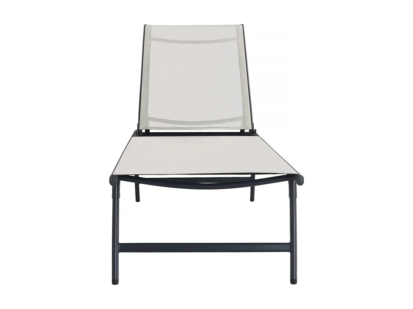 Lot de 2 bains de soleil en métal "Sublima" - 180 x 54 x 104 cm - Beige